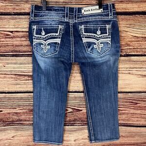 Rock Revival Benna Capri Dark Wash Denim Jeans